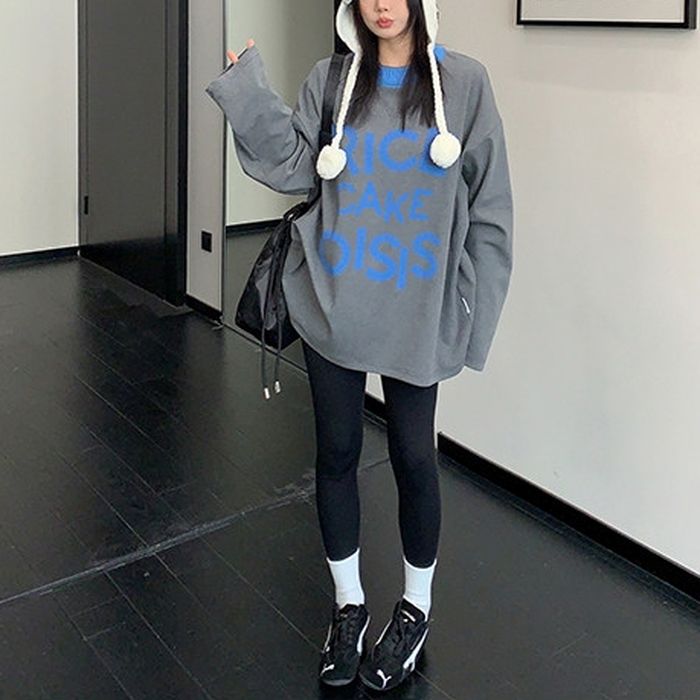 レース風レタリング カットソー 10026