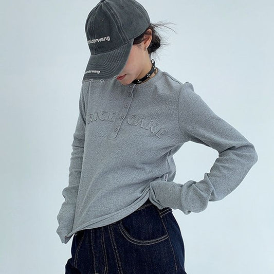 ヘンリーネック ロゴ カットソー 10030