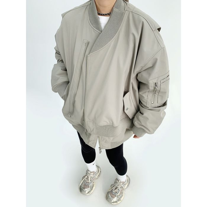 レイヤードデザイン オーバーサイズブルゾン 10016