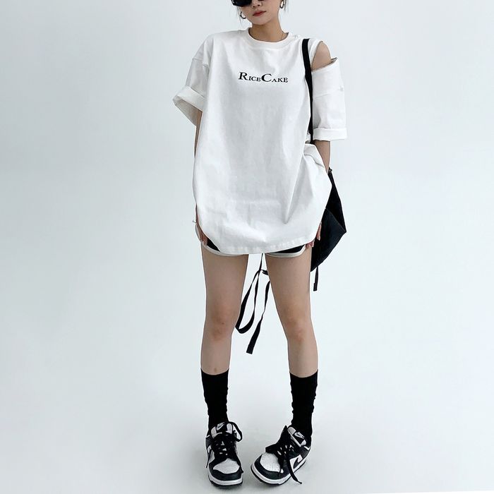ジッパースリーブ Tシャツ 10084