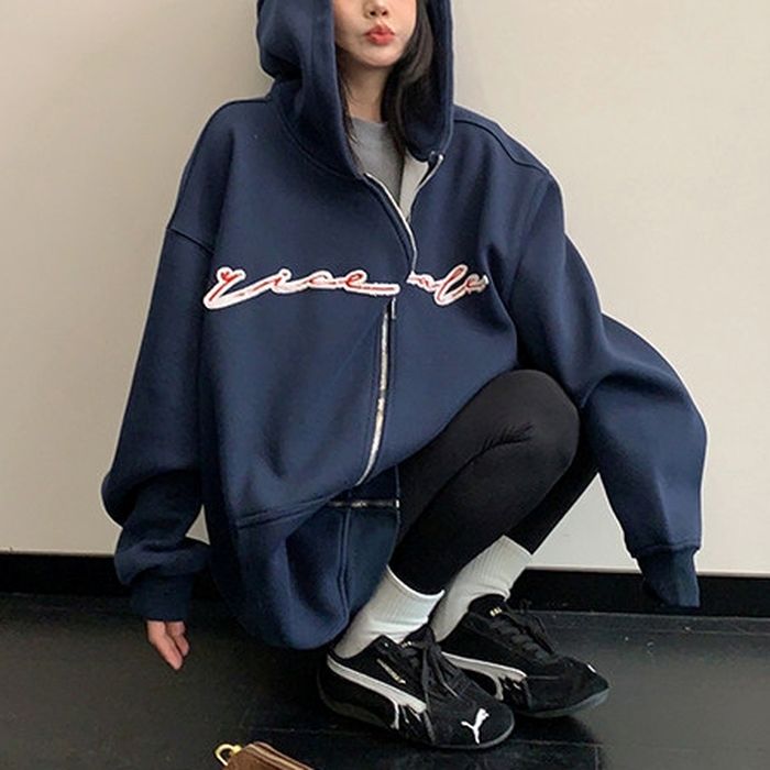 フロントロゴ ジップアップパーカー 10110