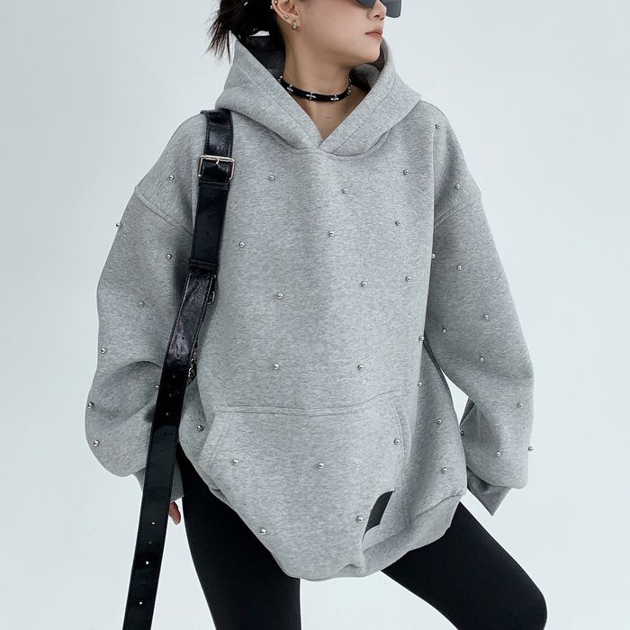 パール装飾 プルオーバーパーカー 10037