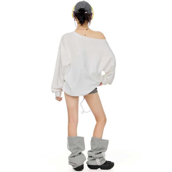 ワンショルダー 長袖Tシャツ 10106