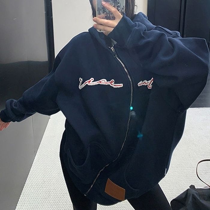 フロントロゴ ジップアップパーカー 10110