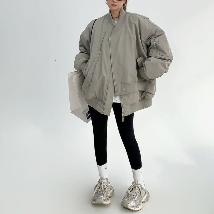 レイヤードデザイン オーバーサイズブルゾン 10016