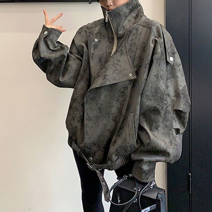 オーバーサイズ エコレザージャケット 10115