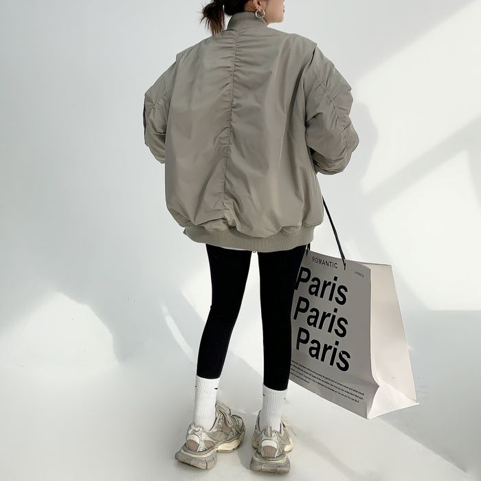 レイヤードデザイン オーバーサイズブルゾン 10016