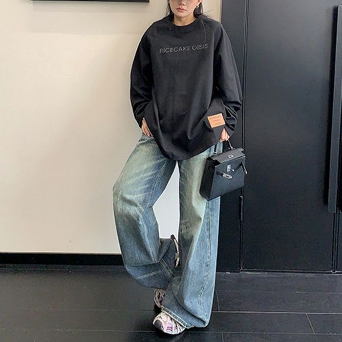 ロゴプリント 長袖Tシャツ 10108