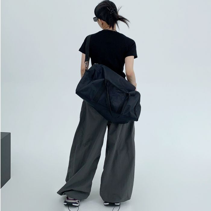 ストラップデザイン タックワイドパンツ 10031