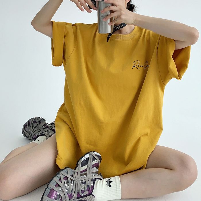 バックラベル&ロゴ オーバーサイズTシャツ 10039