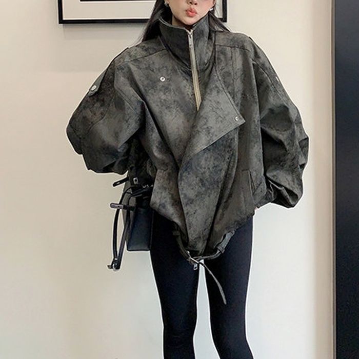 オーバーサイズ エコレザージャケット 10115