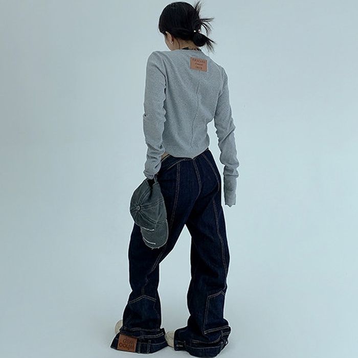 ヘンリーネック ロゴ カットソー 10030