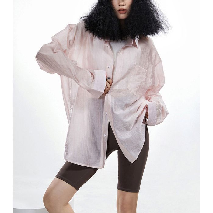 オーバーサイズ シア―シャツ 10095