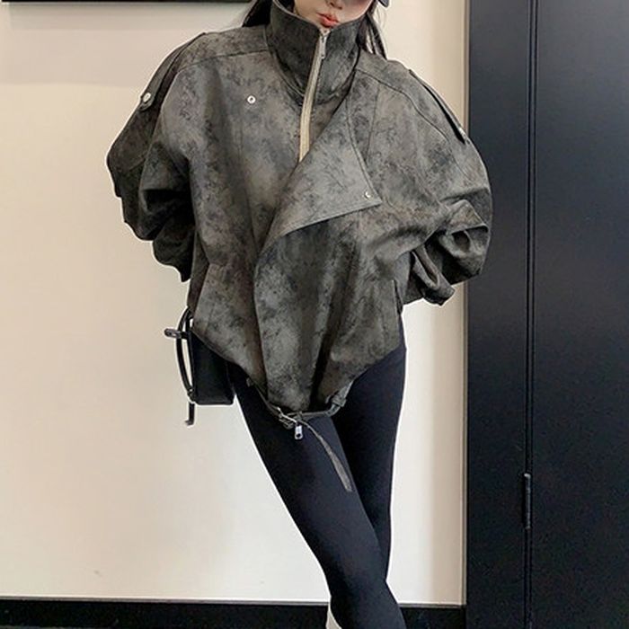 オーバーサイズ エコレザージャケット 10115