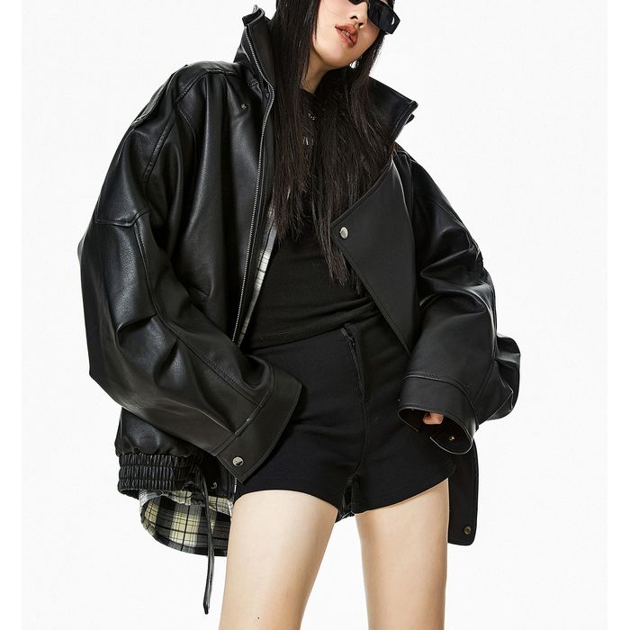 ヴィンテージ加工 エコレザージャケット 10102