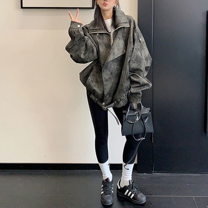 オーバーサイズ エコレザージャケット 10115