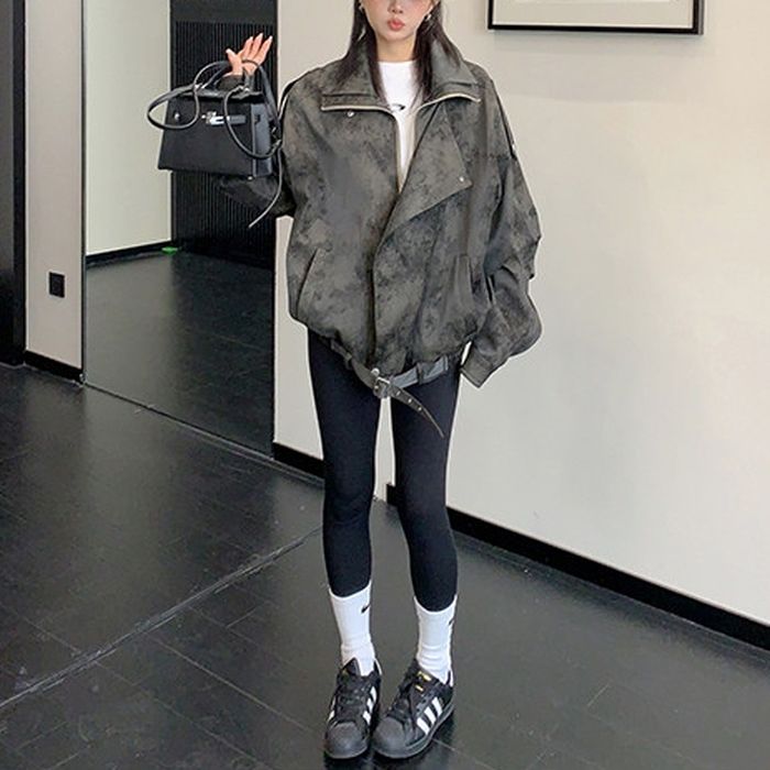 オーバーサイズ エコレザージャケット 10115