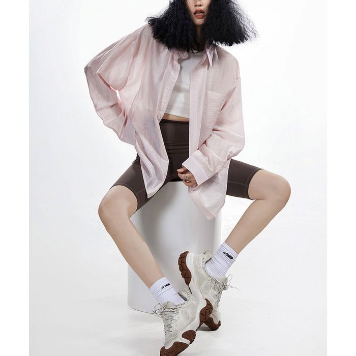 オーバーサイズ シア―シャツ 10095