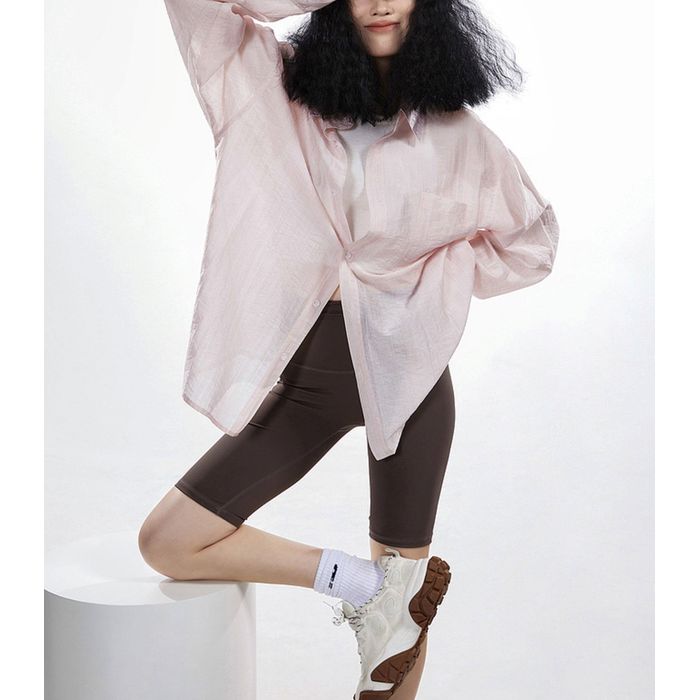 オーバーサイズ シア―シャツ 10095