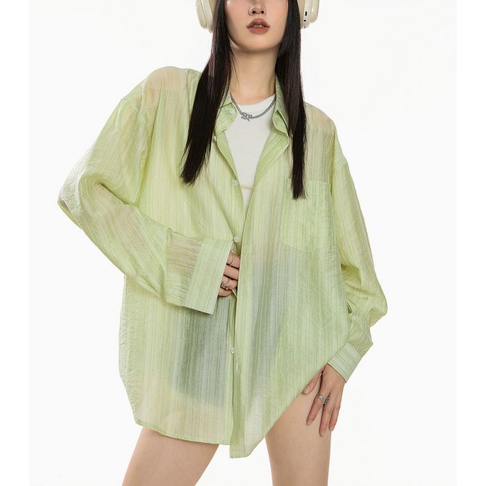 オーバーサイズ シア―シャツ 10095