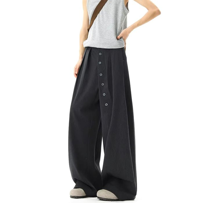 ボタンデザイン ワイドパンツ 10182