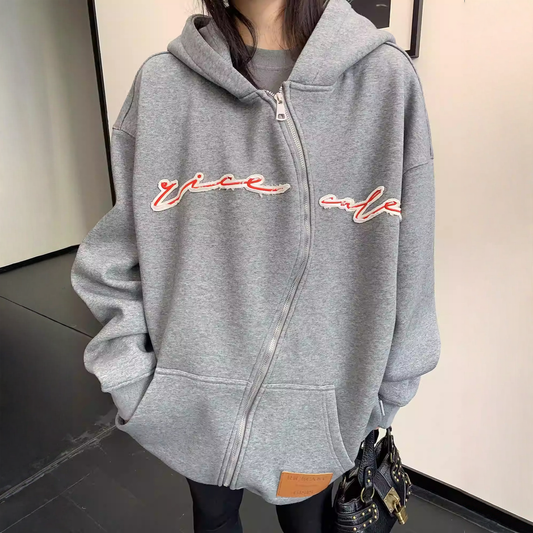 フロントロゴ ジップアップパーカー 10110