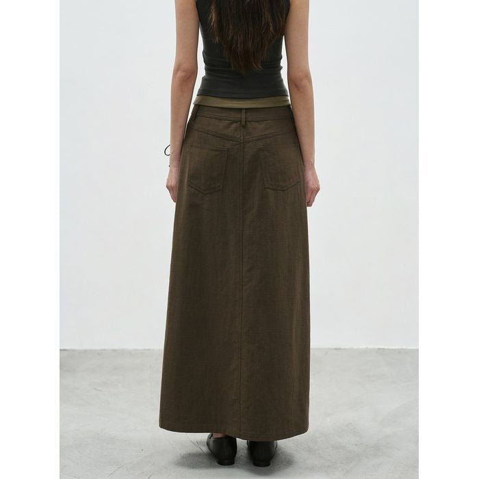 ラップデザイン ロングスカート 10130