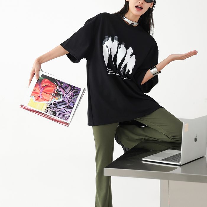 アートプリント オーバーサイズ Tシャツ 10143