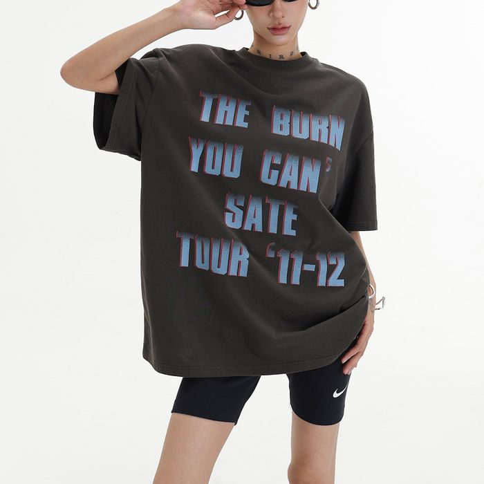 フロントレタリング オーバーサイズ Tシャツ 10136