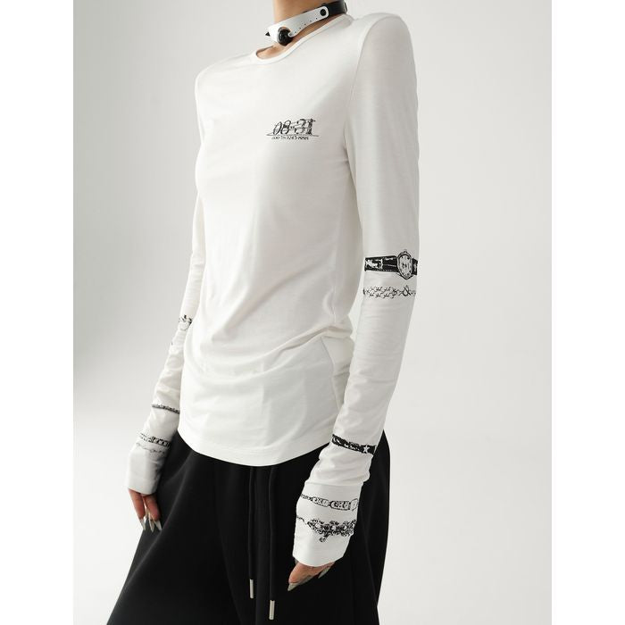 ブレスレットグラフィック 長袖Tシャツ 10140
