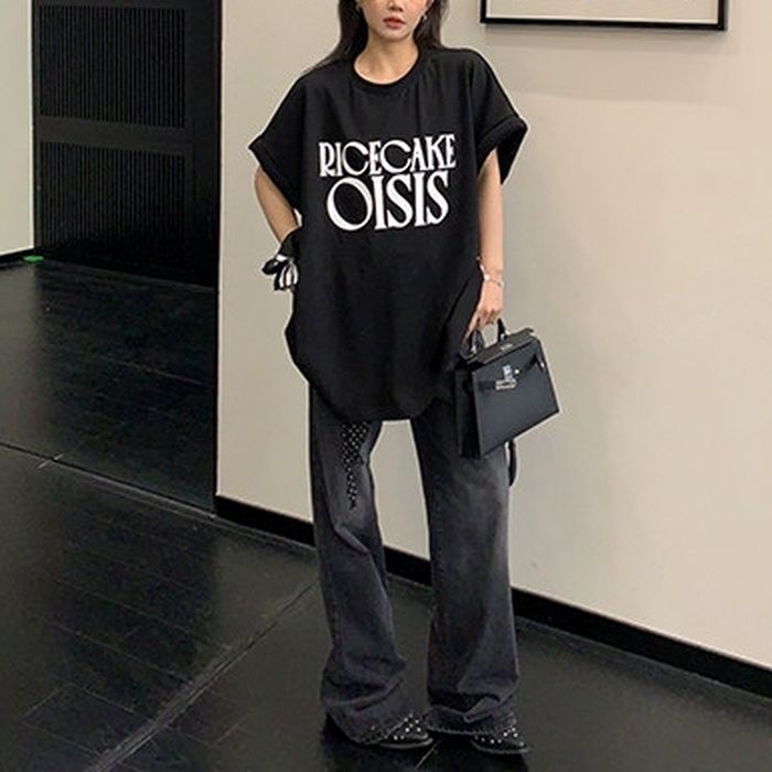 フロントロゴ オーバーサイズTシャツ 10224