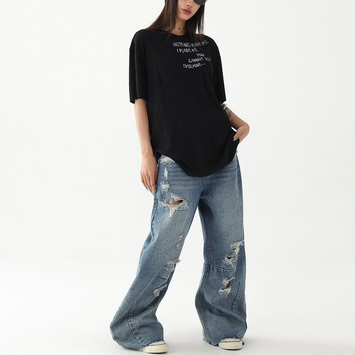 プリント オーバーサイズ Tシャツ 10142