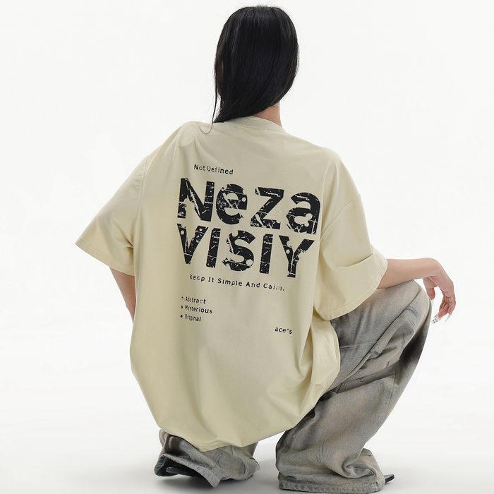 ロゴプリント オーバーサイズTシャツ 10195