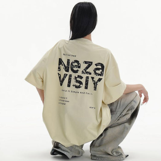 ロゴプリント オーバーサイズTシャツ 10195