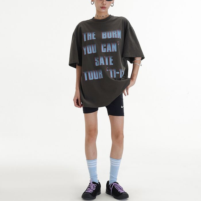フロントレタリング オーバーサイズ Tシャツ 10136