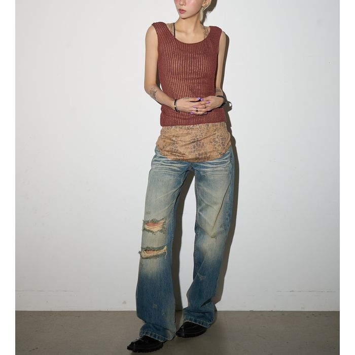 オープンニット タンクトップ 10250