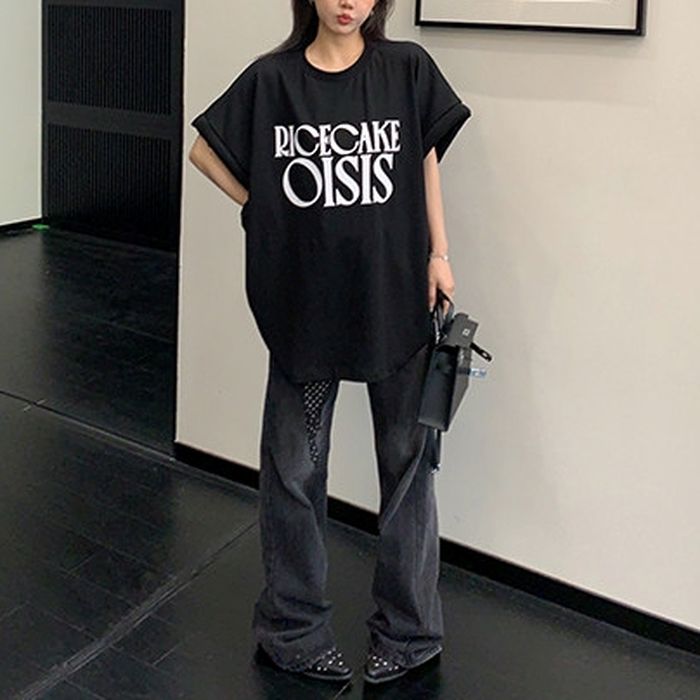 フロントロゴ オーバーサイズTシャツ 10224