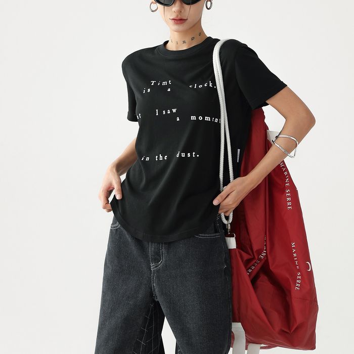 フロントレタリング Tシャツ 10138