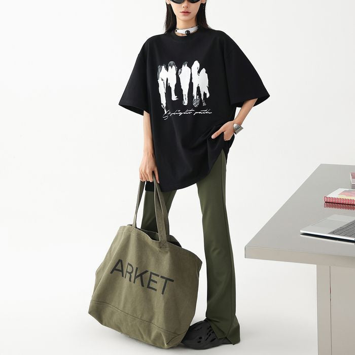 アートプリント オーバーサイズ Tシャツ 10143