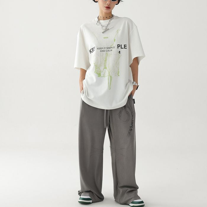 ネオンカラーグラフィック オーバーサイズ Tシャツ 10141
