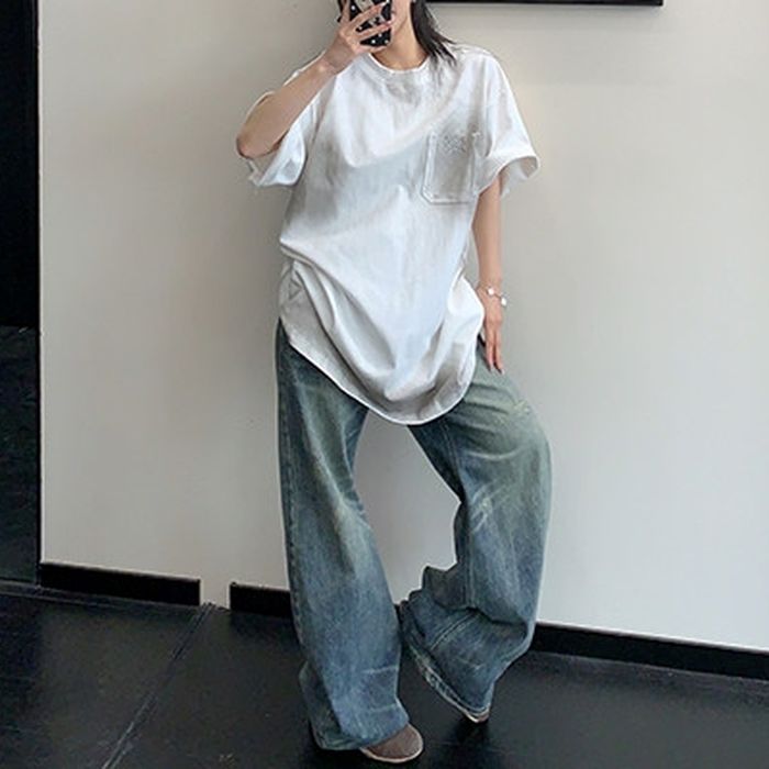 ユーズド風 オーバーサイズ Tシャツ 10175