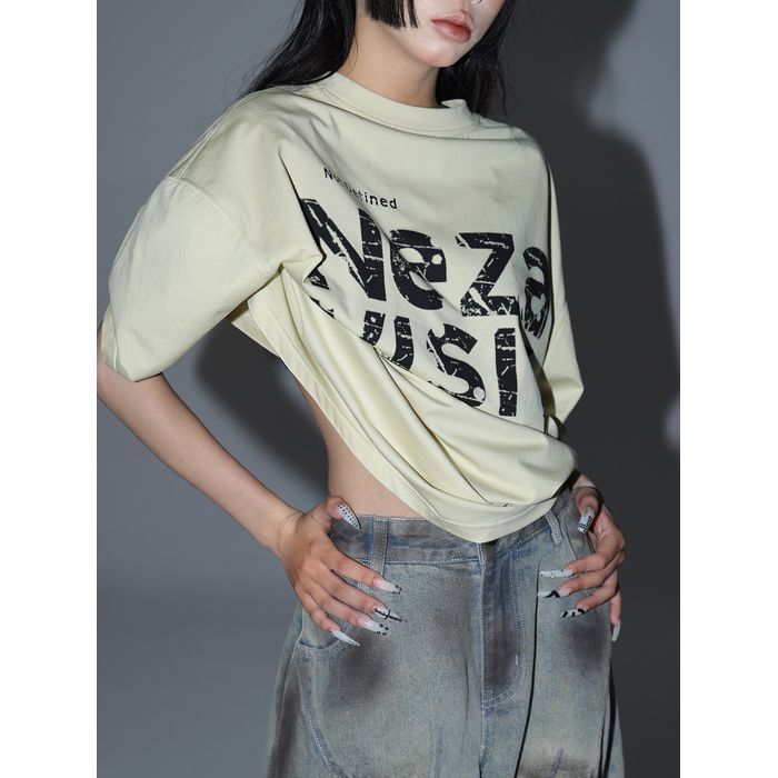 ロゴプリント オーバーサイズTシャツ 10195