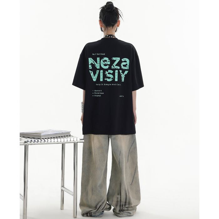 ロゴプリント オーバーサイズTシャツ 10195