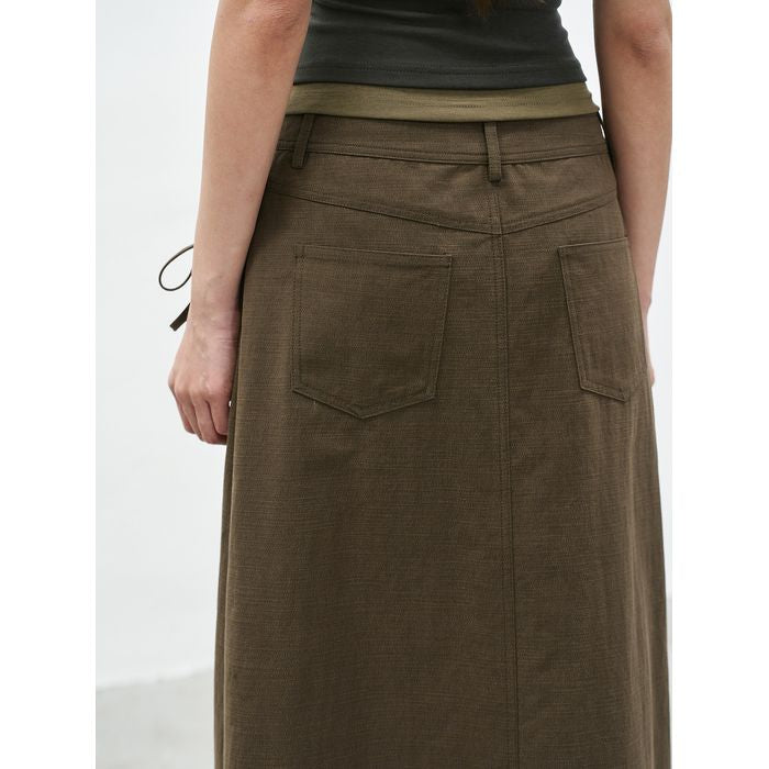 ラップデザイン ロングスカート 10130