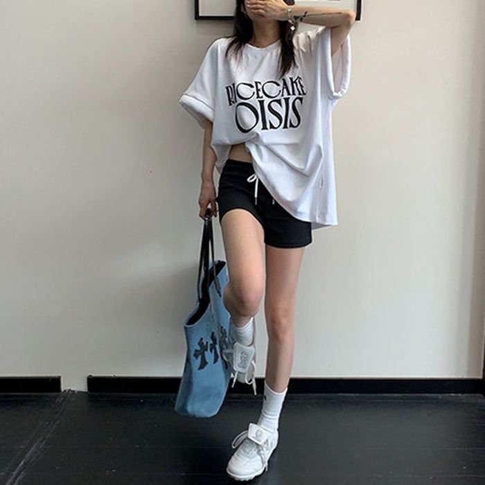 フロントロゴ オーバーサイズTシャツ 10224