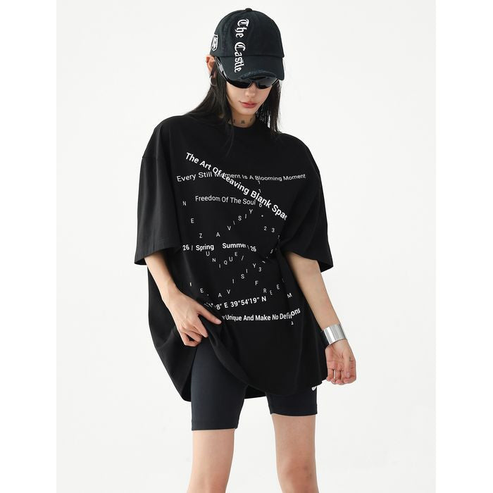 グラフィックレタリング オーバーサイズTシャツ 10202