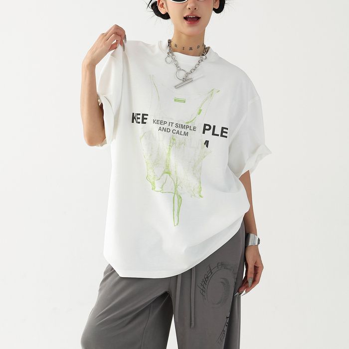 ネオンカラーグラフィック オーバーサイズ Tシャツ 10141