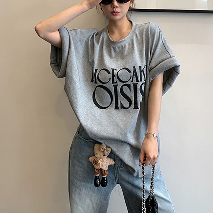 フロントロゴ オーバーサイズTシャツ 10224
