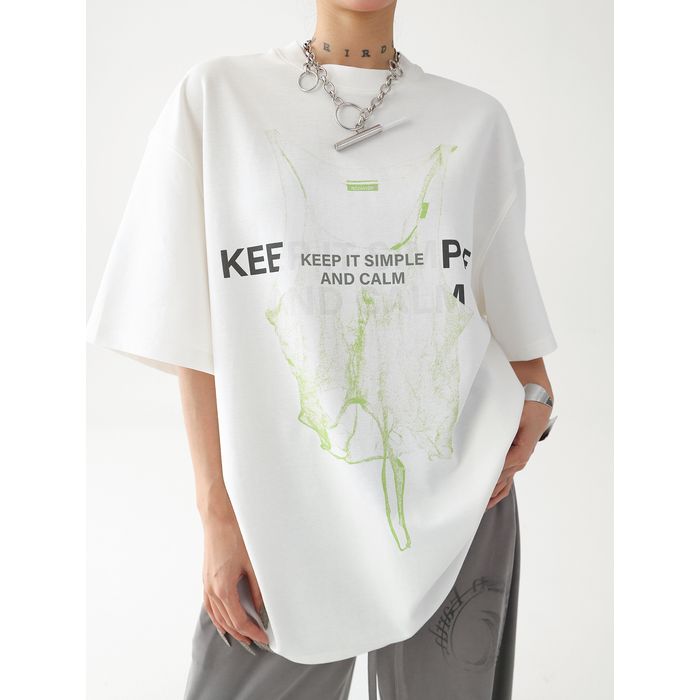 ネオンカラーグラフィック オーバーサイズ Tシャツ 10141