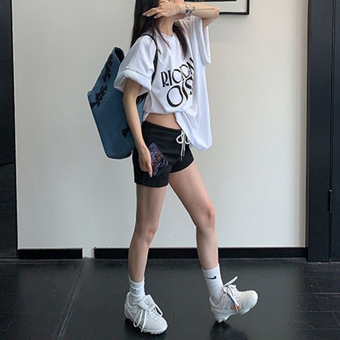 フロントロゴ オーバーサイズTシャツ 10224